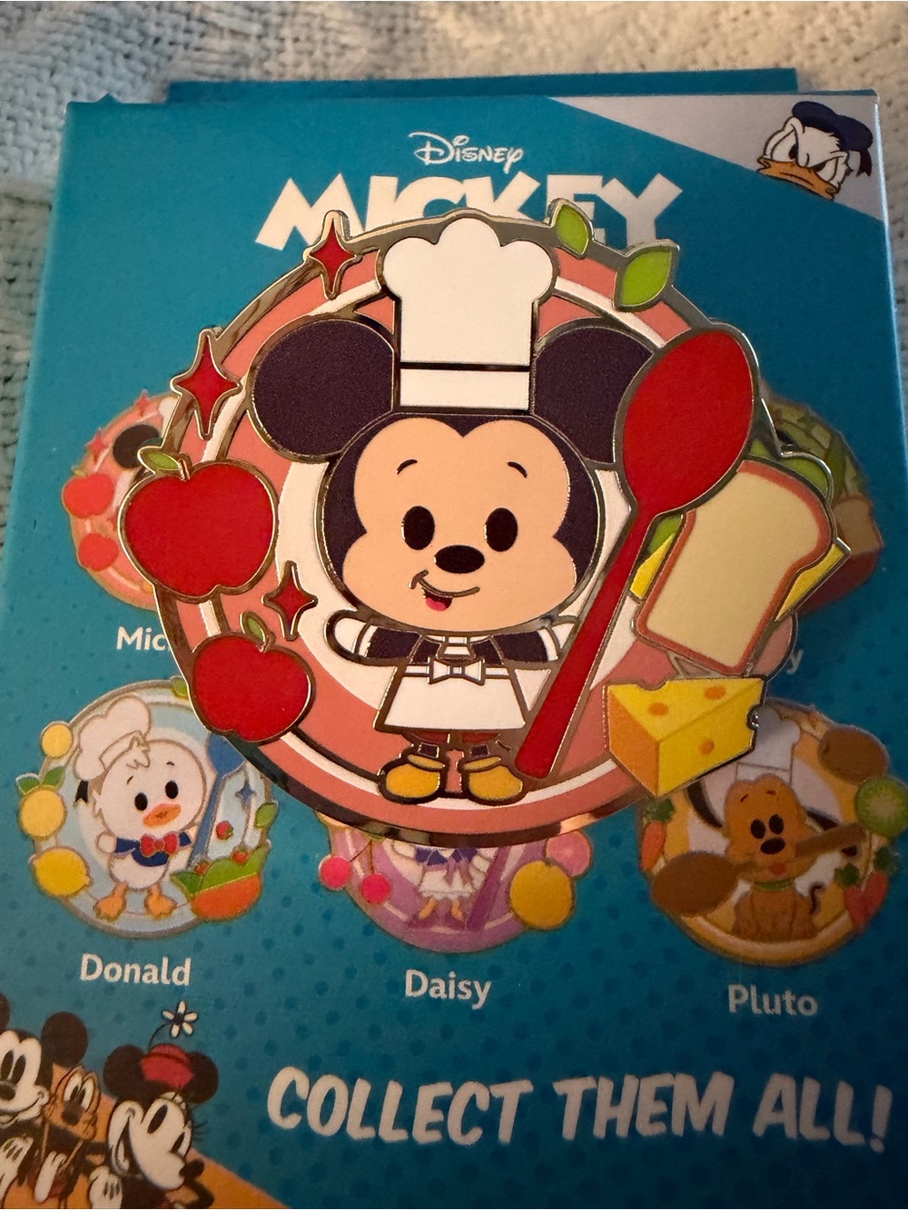Disney Mickey Mouse Chef Pin - Red Pink Black